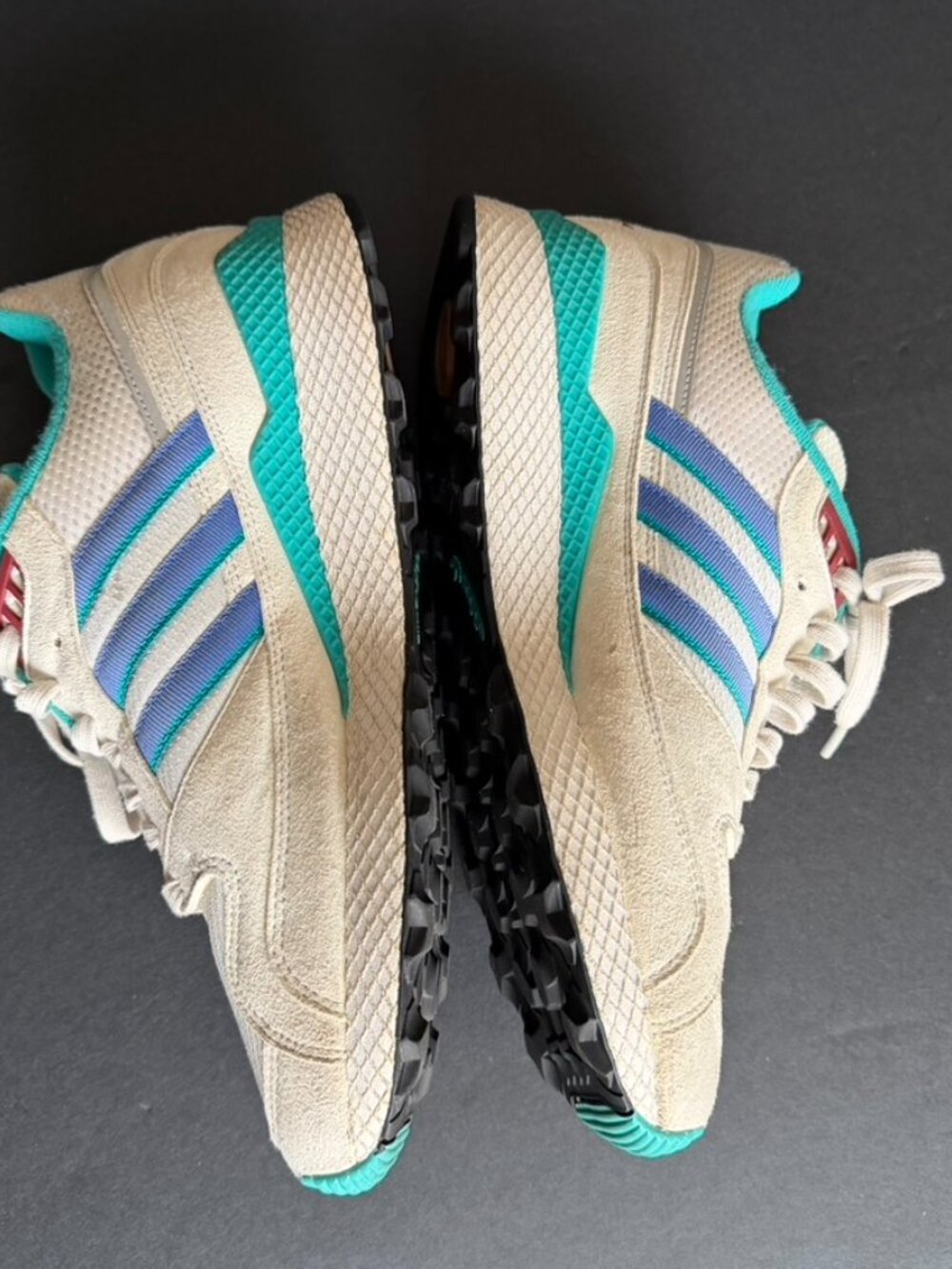 Adidas Ultra Tech Sneakers Crystal White Real Lilac Core Black Size 11 - Picture 6 of 9